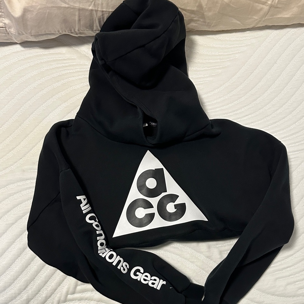 Nike ACG Black Hoodie with White Logo